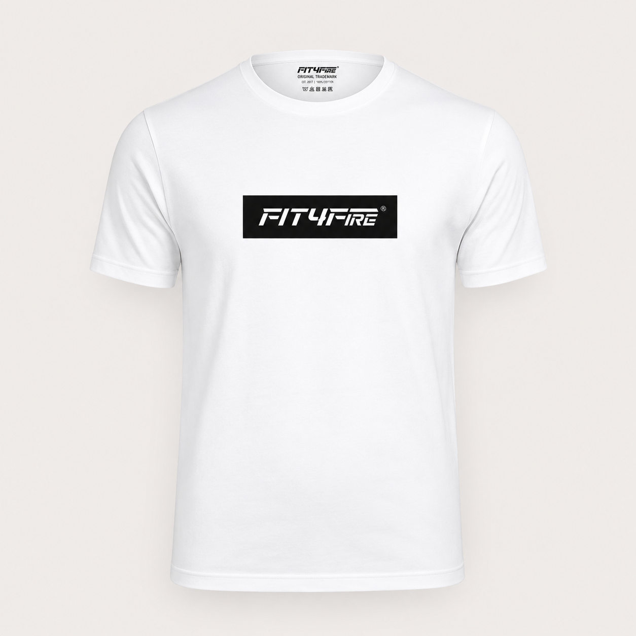 Fit4Fire Rescue T-Shirt „Pulse“ – Herren · Weiß / Schwarz