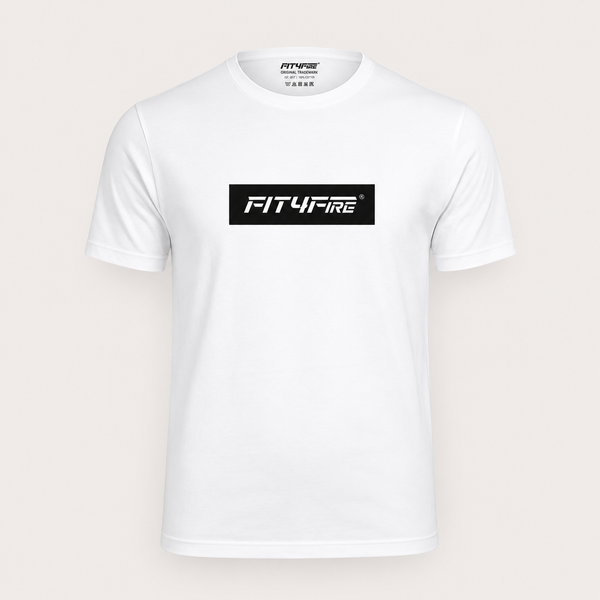 Fit4Fire Rescue T-Shirt „Pulse“ – Herren · Weiß / Schwarz