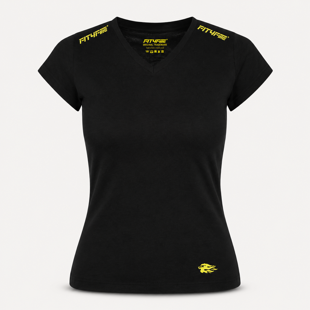 Fit4Fire Femme T-Shirt „Flame“ – Damen · Schwarz