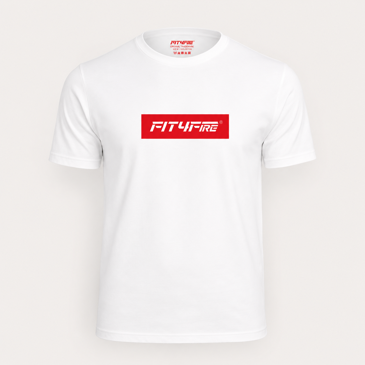 Fit4Fire Rescue T-Shirt „Pulse“ – Herren · Weiß / Rot