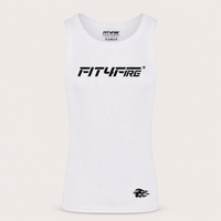 Fit4Fire Athletics Tank „Flame“ – Herren · Weiß
