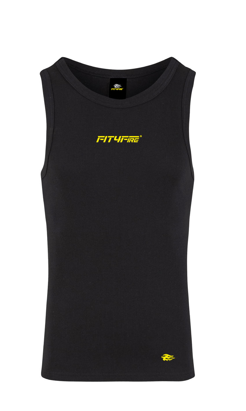 Fit4Fire Athletics Tank „Flame“ – Herren · Schwarz
