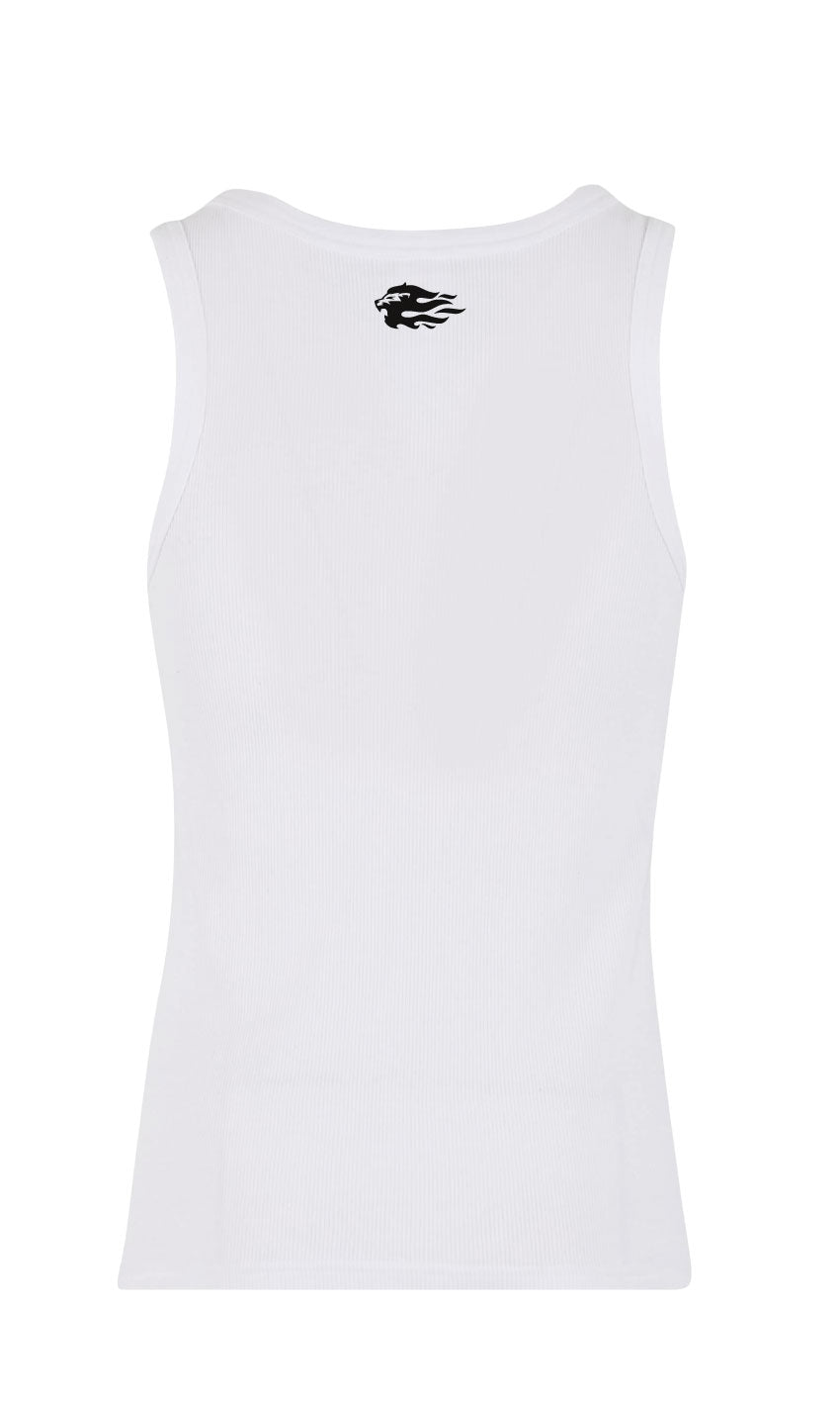 Fit4Fire Athletics Tank „Flame“ – Herren · Weiß